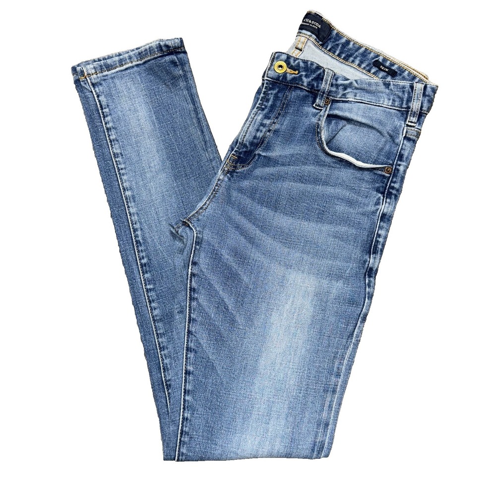 Scotch & Soda Skim Jeans Men's Size 33x34 Blue Medium Wash Denim Skinny Fit